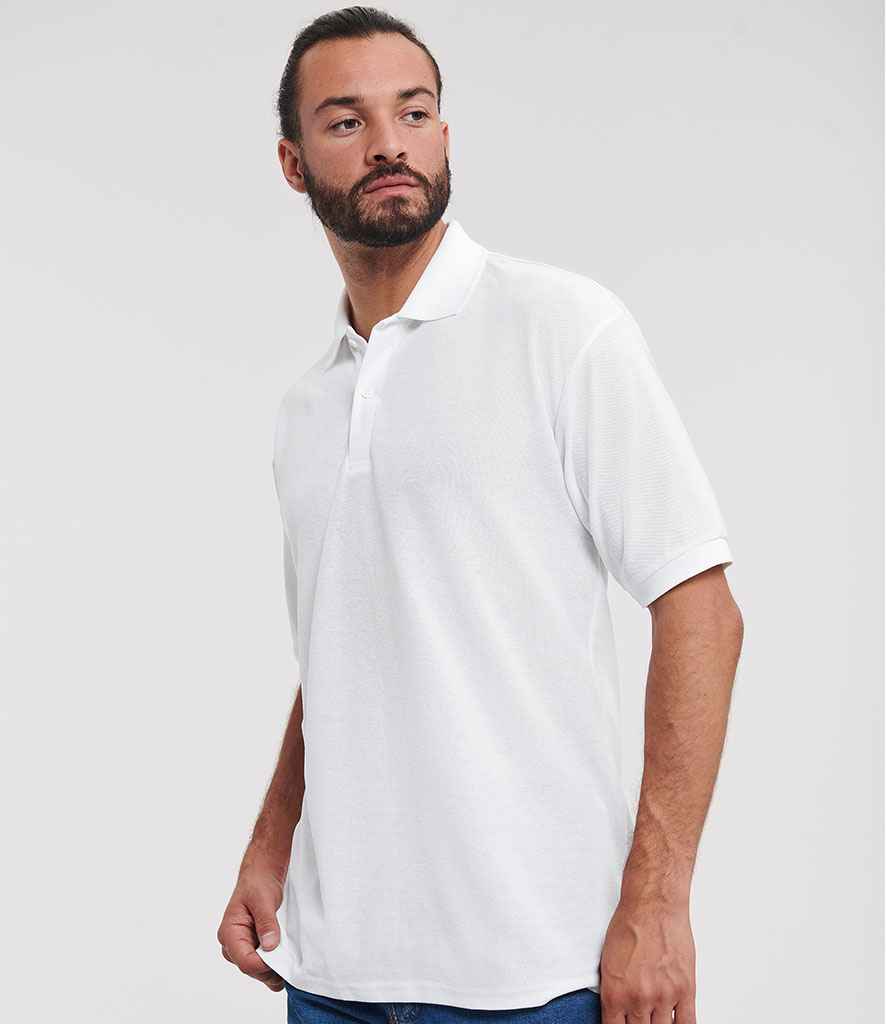 Russell Athletic Poly/Cotton Piqué Polo Shirt | White
