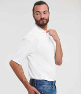 Russell Athletic Poly/Cotton Piqué Polo Shirt | White thumbnail 3