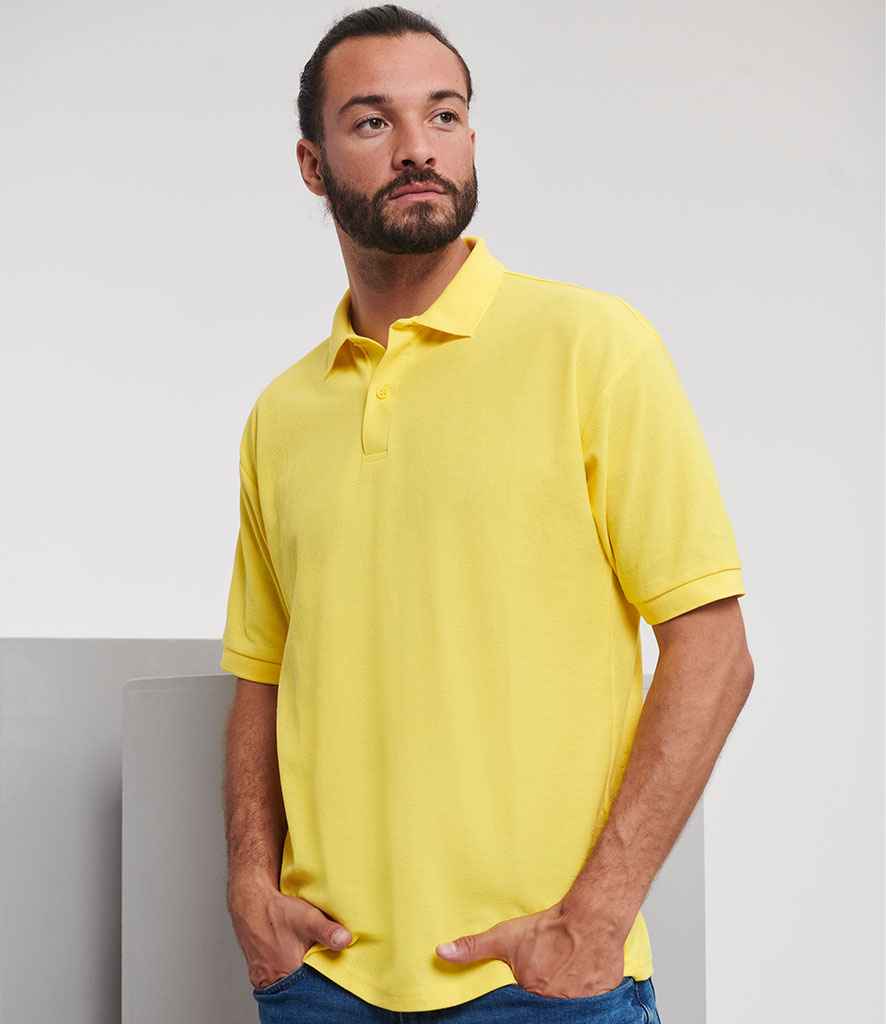 Russell Athletic Poly/Cotton Piqué Polo Shirt | Yellow