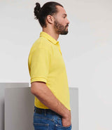 Russell Athletic Poly/Cotton Piqué Polo Shirt | Yellow thumbnail 3