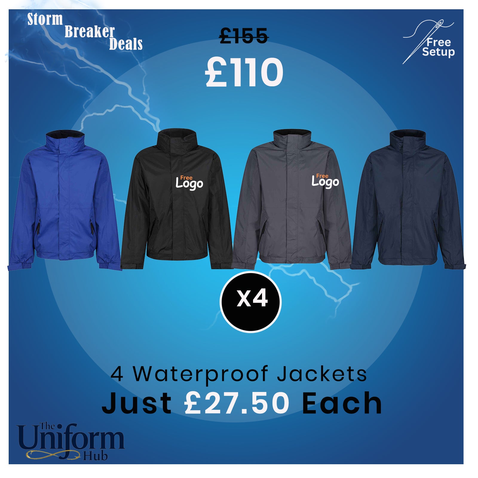 Storm Breaker - 4x Waterproof Regatta Dover Jacket