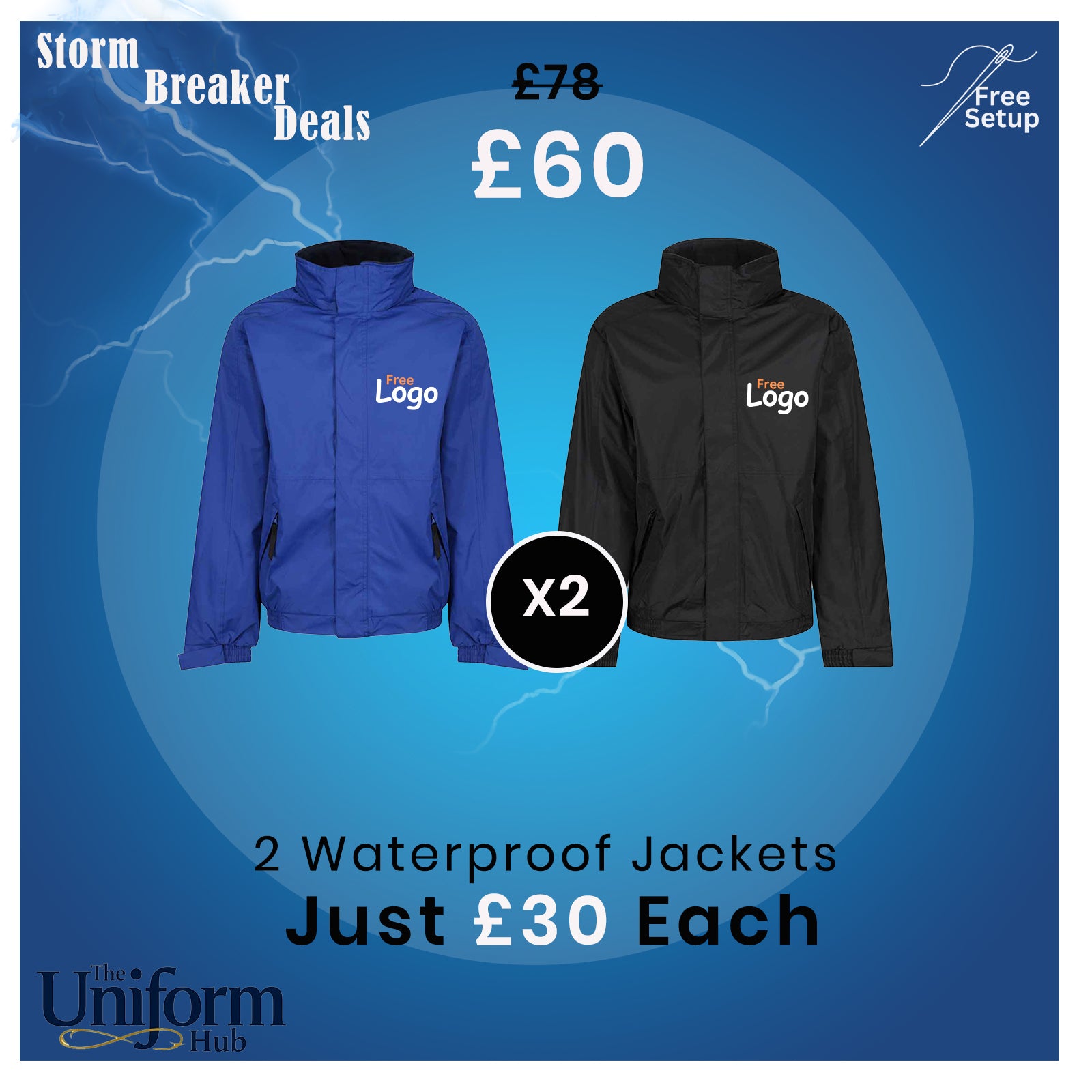 Storm Breaker - 2x Waterproof Regatta Dover Jacket