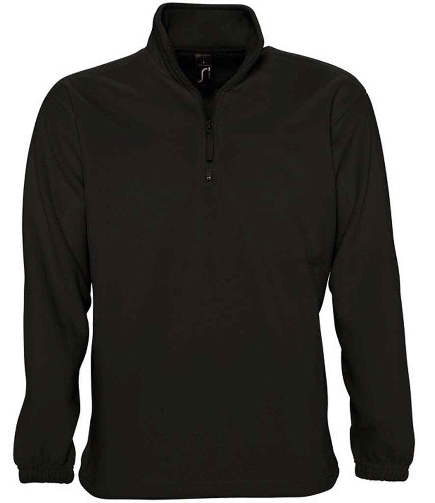 SOL'S Ness Zip Neck Fleece | Black