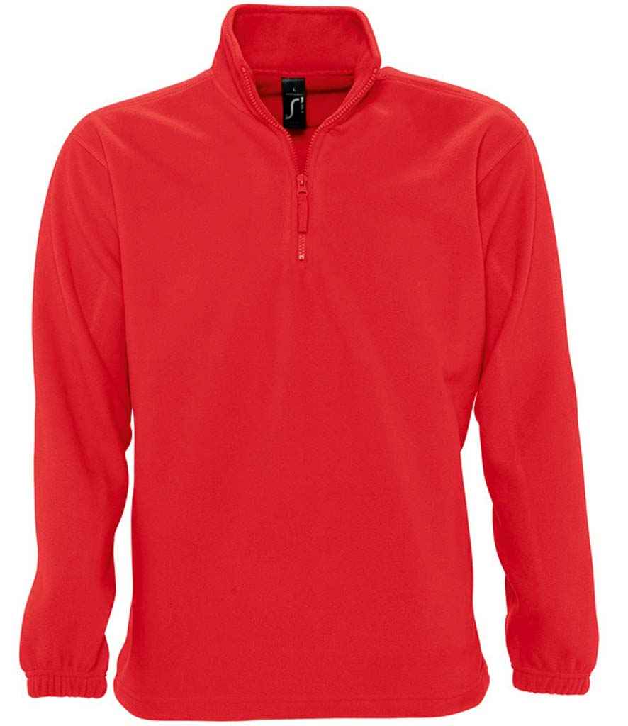 SOL'S Ness Zip Neck Fleece | Red