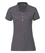 Russell Athletic Ladies Stretch Piqué Polo Shirt | Convoy Grey thumbnail 4