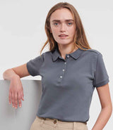 Russell Athletic Ladies Stretch Piqué Polo Shirt | Convoy Grey thumbnail 1