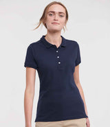 Russell Athletic Ladies Stretch Piqué Polo Shirt | French Navy thumbnail 1