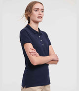 Russell Athletic Ladies Stretch Piqué Polo Shirt | French Navy thumbnail 3