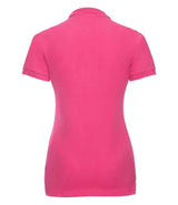 Russell Athletic Ladies Stretch Piqué Polo Shirt | Fuchsia thumbnail 5