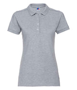 Russell Athletic Ladies Stretch Piqué Polo Shirt | Light Oxford thumbnail 4