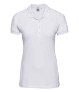 Russell Athletic Ladies Stretch Piqué Polo Shirt | White thumbnail 4