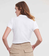 Russell Athletic Ladies Stretch Piqué Polo Shirt | White thumbnail 2