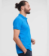 Russell Athletic Stretch Piqué Polo Shirt | Azure thumbnail 3
