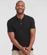 Russell Athletic Stretch Piqué Polo Shirt | Black thumbnail 1