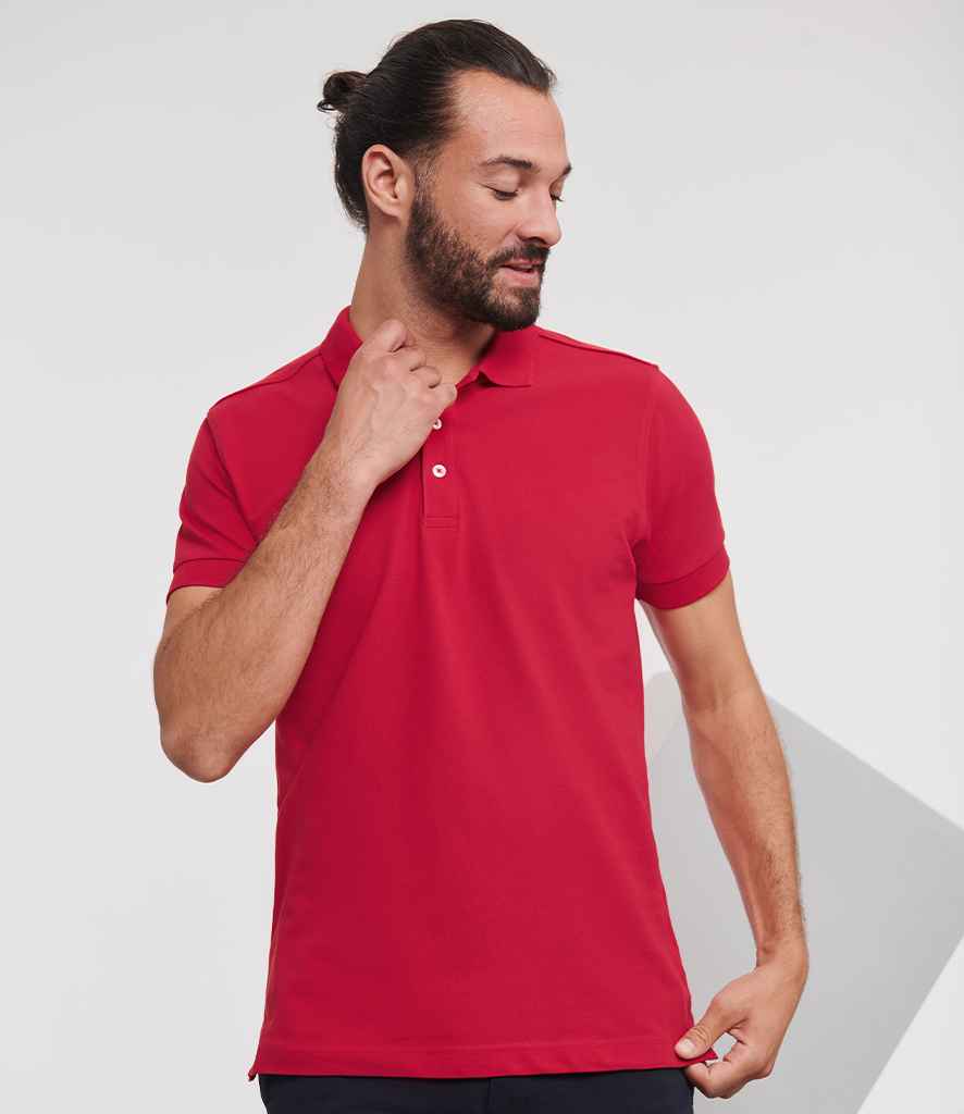 Russell Athletic Stretch Piqué Polo Shirt | Classic Red