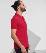 Russell Athletic Stretch Piqué Polo Shirt | Classic Red thumbnail 3