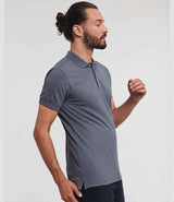 Russell Athletic Stretch Piqué Polo Shirt | Convoy Grey thumbnail 3