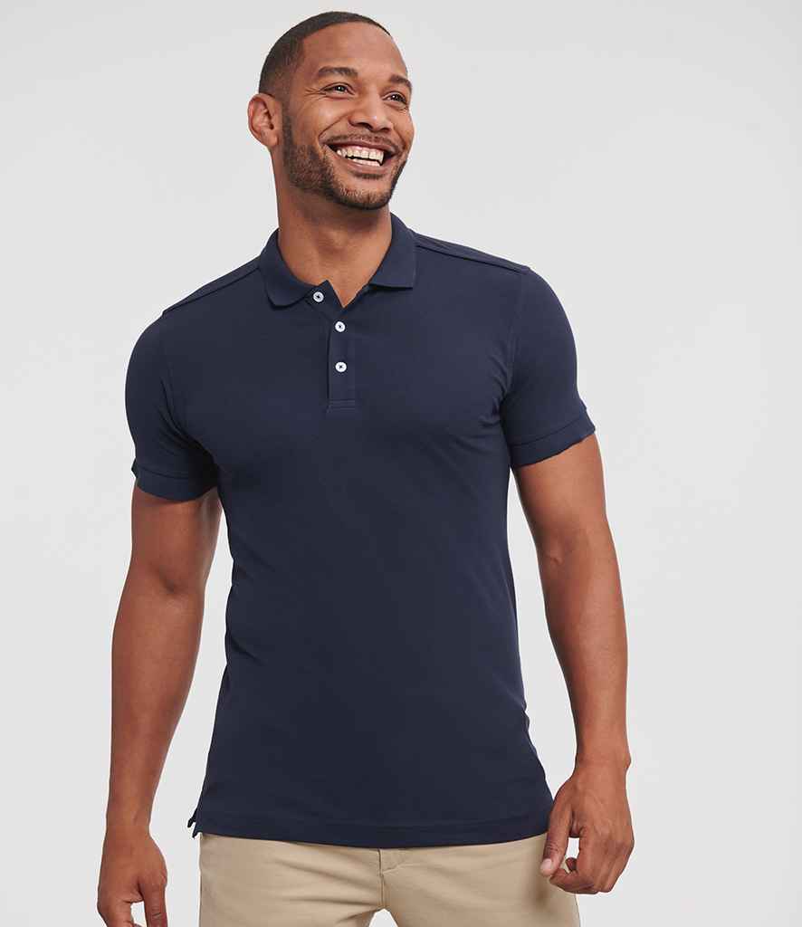 Russell Athletic Stretch Piqué Polo Shirt | French Navy