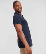 Russell Athletic Stretch Piqué Polo Shirt | French Navy thumbnail 3