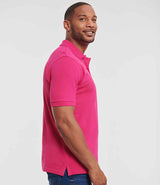 Russell Athletic Classic Cotton Piqué Polo Shirt | Fuchsia thumbnail 3