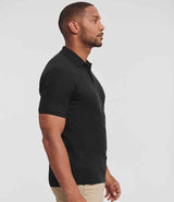Russell Athletic Authentic Eco Piqué Polo Shirt | Black thumbnail 3