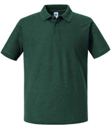 Russell Athletic Authentic Eco Piqué Polo Shirt | Bottle Green thumbnail 3