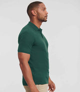 Russell Athletic Authentic Eco Piqué Polo Shirt | Bottle Green thumbnail 2