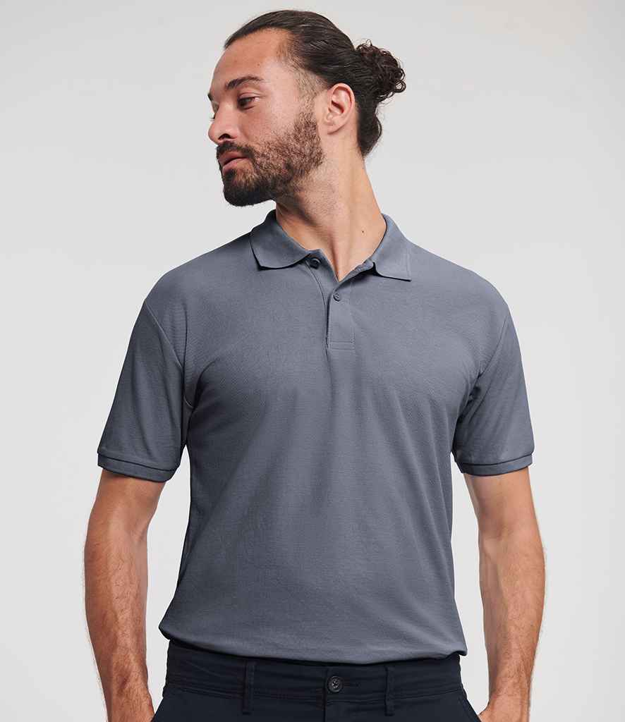 Russell Athletic Authentic Eco Piqué Polo Shirt | Convoy Grey