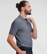 Russell Athletic Authentic Eco Piqué Polo Shirt | Convoy Grey thumbnail 3