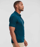 Russell Athletic Authentic Eco Piqué Polo Shirt | Petrol Blue thumbnail 3