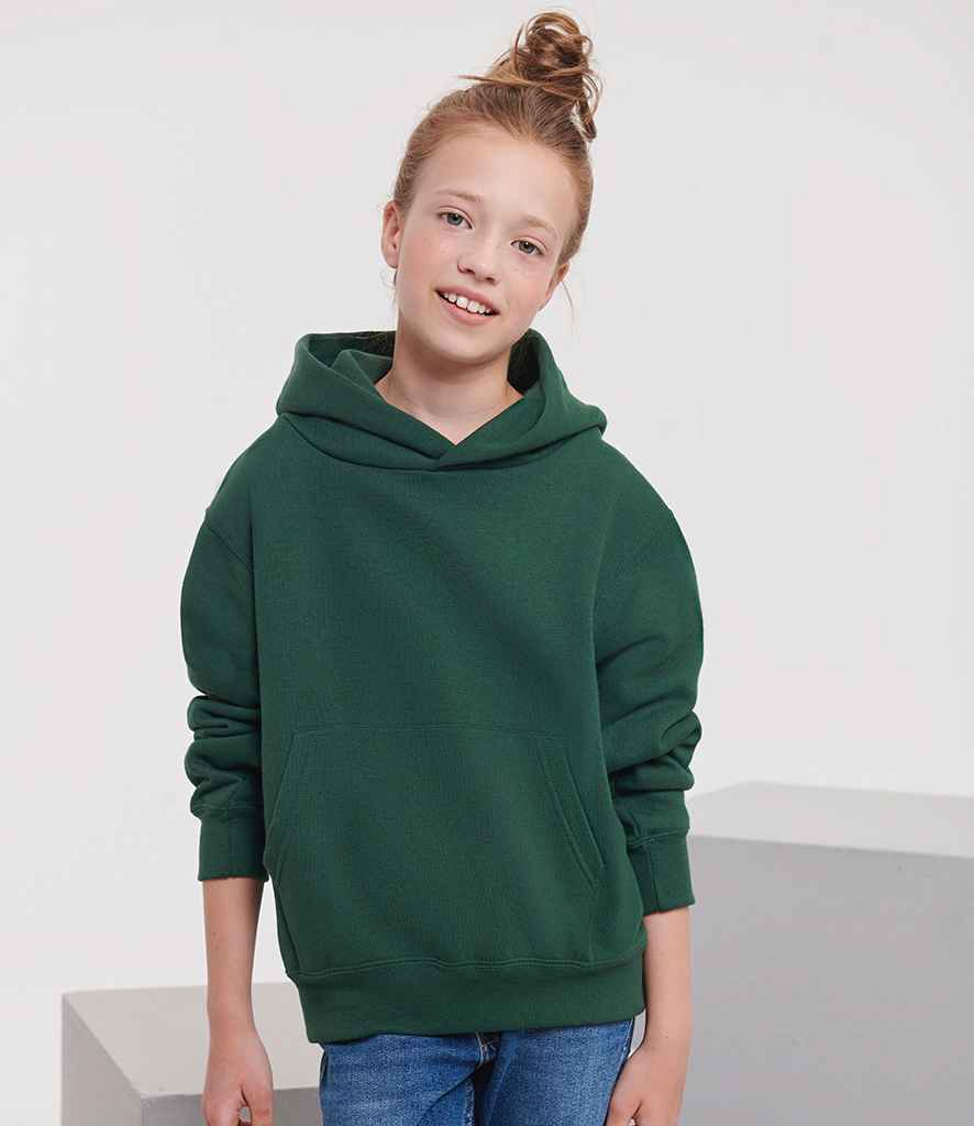 Russell Athletic Kids Hooded Sweatshirt | Bottle Green