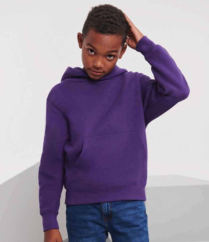 Russell Athletic Kids Hooded Sweatshirt | Purple