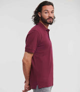 Russell Athletic Ultimate Cotton Piqué Polo Shirt | Burgundy thumbnail 3