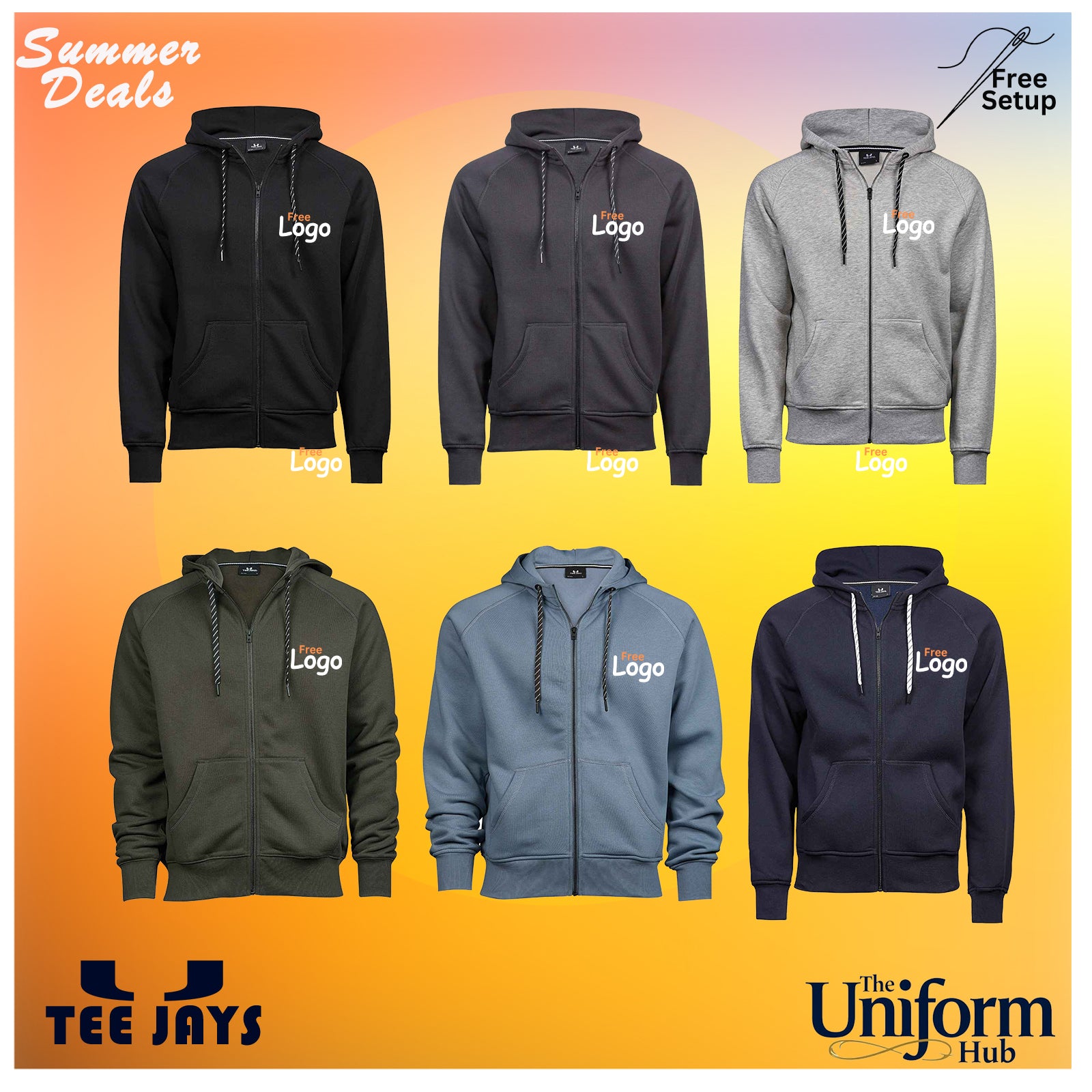 Summer Loading - Tee Jays Full Zip Hooded Sweatshirt x4