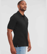 Russell Athletic Hardwearing Poly/Cotton Piqué Polo Shirt | Black thumbnail 3
