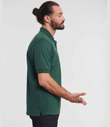 Russell Athletic Hardwearing Poly/Cotton Piqué Polo Shirt | Bottle Green thumbnail 3