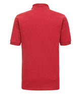 Russell Athletic Hardwearing Poly/Cotton Piqué Polo Shirt | Bright Red thumbnail 5