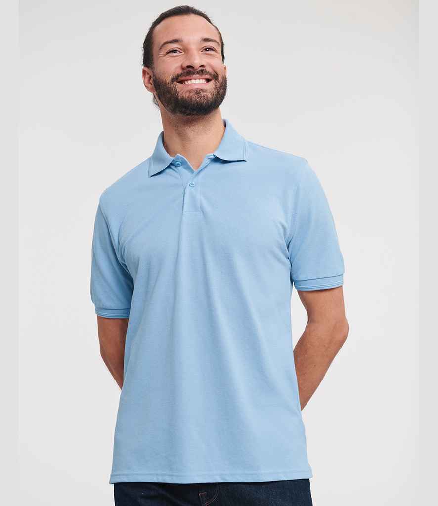 Russell Athletic Hardwearing Poly/Cotton Piqué Polo Shirt | Sky Blue