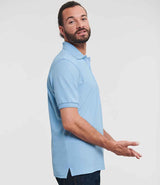 Russell Athletic Hardwearing Poly/Cotton Piqué Polo Shirt | Sky Blue thumbnail 3