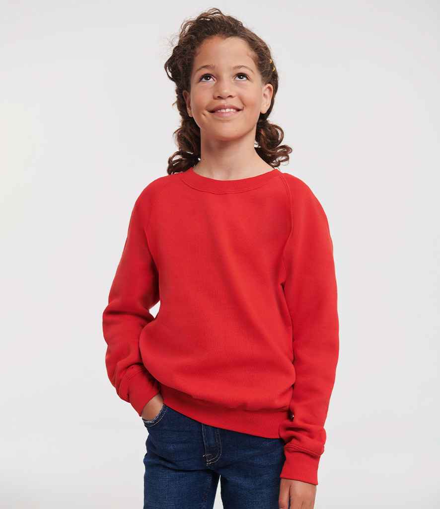 Russell Athletic Kids Raglan Sweatshirt | Bright Red