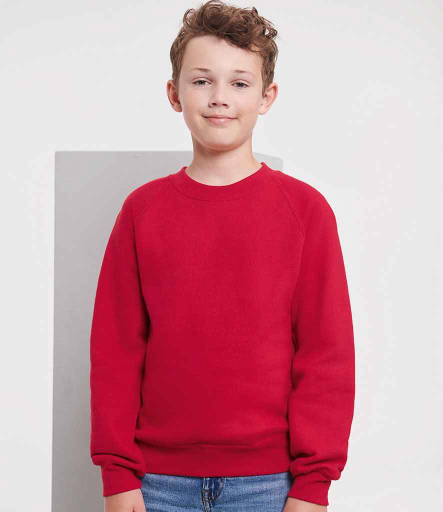 Russell Athletic Kids Raglan Sweatshirt | Classic Red