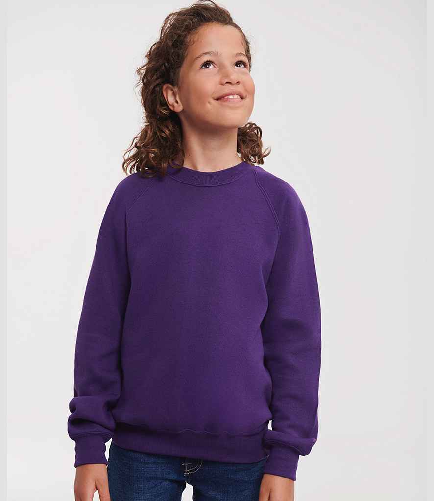 Russell Athletic Kids Raglan Sweatshirt | Purple