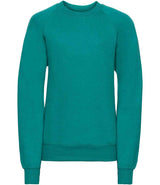 Russell Athletic Kids Raglan Sweatshirt | Winter Emerald thumbnail 4