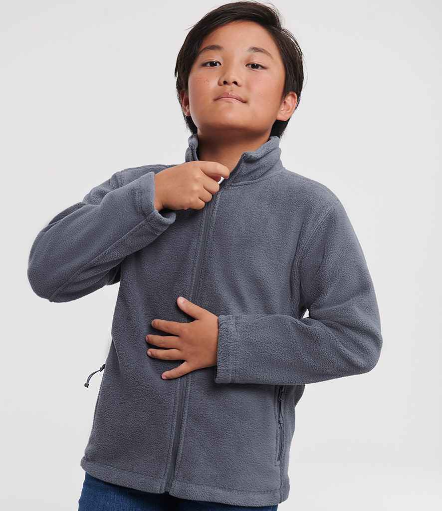 Russell Athletic Kids Outdoor Fleece Jacket | Convoy Grey