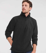 Russell Athletic Zip Neck Outdoor Fleece | Black thumbnail 1