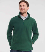 Russell Athletic Zip Neck Outdoor Fleece | Bottle Green thumbnail 1