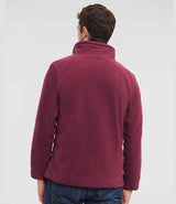 Russell Athletic Zip Neck Outdoor Fleece | Burgundy thumbnail 2