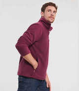 Russell Athletic Zip Neck Outdoor Fleece | Burgundy thumbnail 3