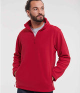 Russell Athletic Zip Neck Outdoor Fleece | Classic Red thumbnail 1