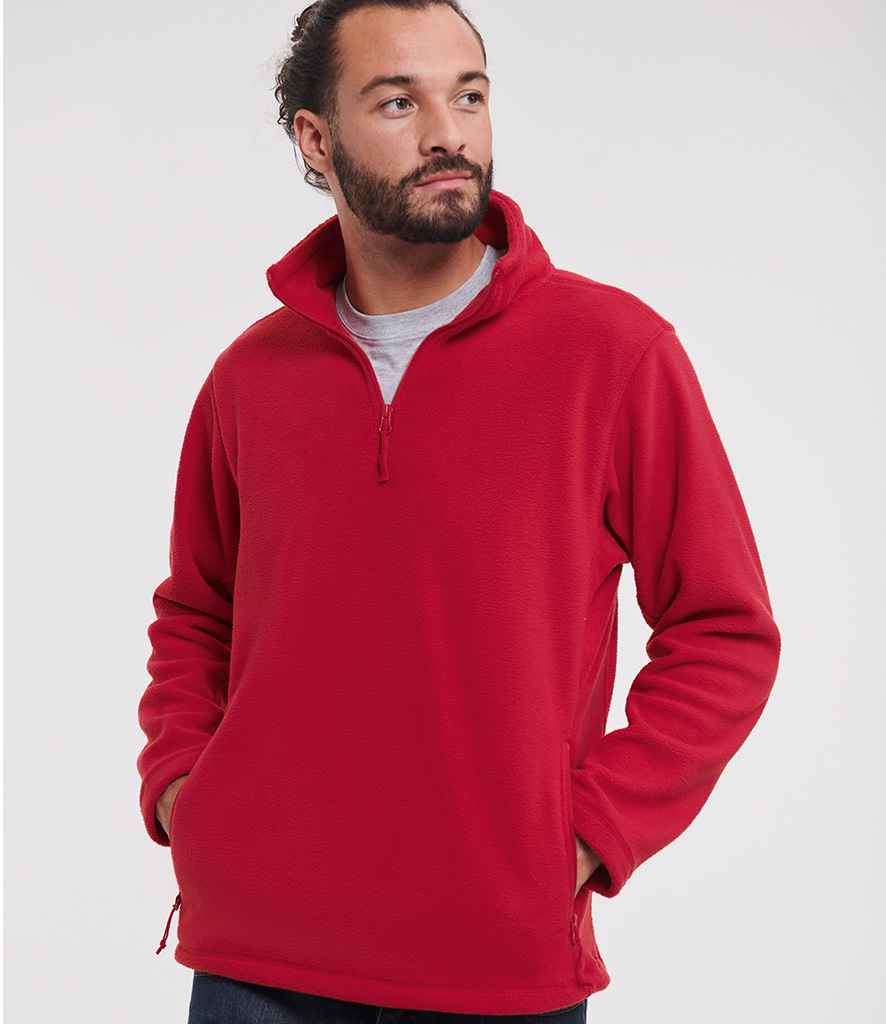 Russell Athletic Zip Neck Outdoor Fleece | Classic Red